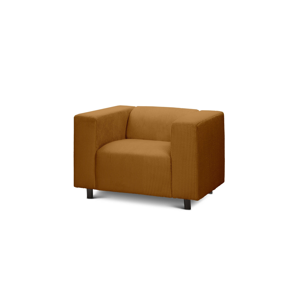 July Armchair 95 cm, Scandinavian Style – Caramel (POSO 42)