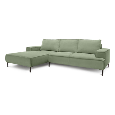 May 3 Seater Corner Sofa 275 cm, Modern Classic Style – Gray-Green (POSO 47), Left-hand-side