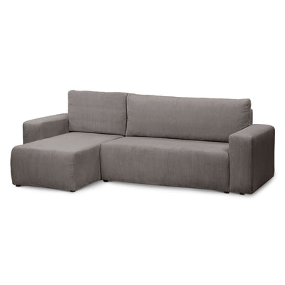 Kingi 3 Seater Reversible Corner Sofa Bed 200x142–154, Loft Style – Smoked Wood (POSO 04), Universal