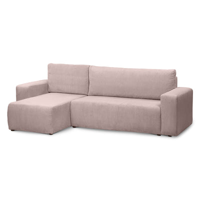 Kingi 3 Seater Reversible Corner Sofa Bed 200x142–154, Loft Style – Dusty Pink (POSO 52), Universal