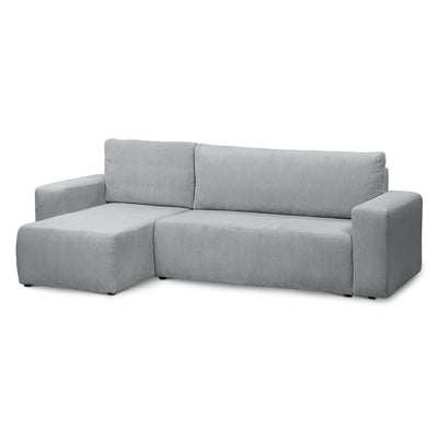 Kingi 3 Seater Reversible Corner Sofa Bed 200x142–154, Loft Style – Gray Bamboo (POSO 55), Universal