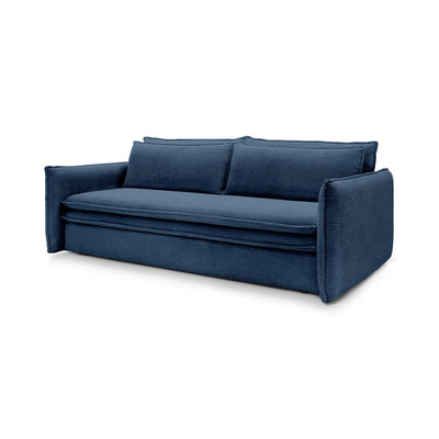 Lily Corduroy Sofa Bed 140x200 with Storage – Navy Blue Graphite (POSO 05)