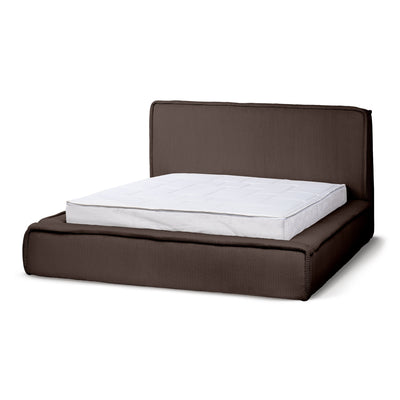 Gryby Upholstered Ottoman Bed with Storage, Classic Style – Dark Walnut (POSO 06), 200