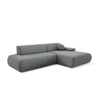 Puentro 4 Seater Corner Sofa Bed, Minimalist Style – Right, Granite Abyss (PUENTE 94)