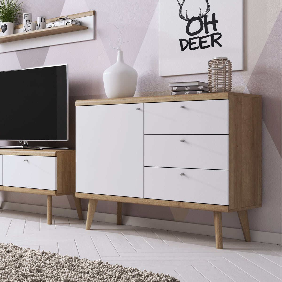 Commode Lato 107x83 de style scandinave - dans l'aménagement intérieur