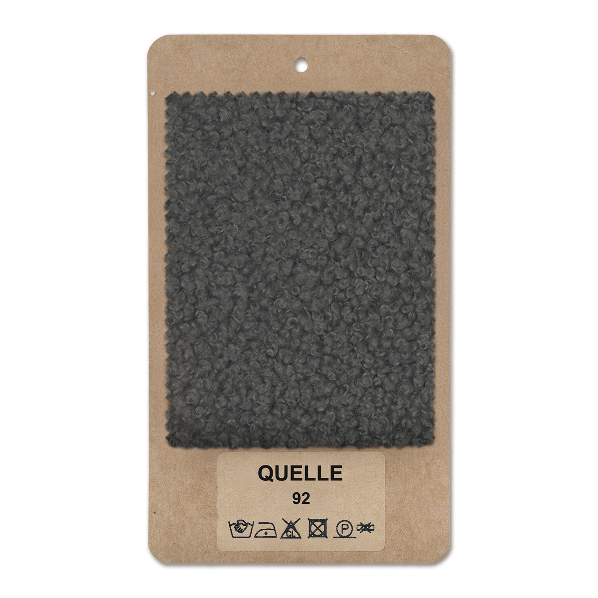 Fabric sample QUELLE Dark Hematite (QUELLE 92)