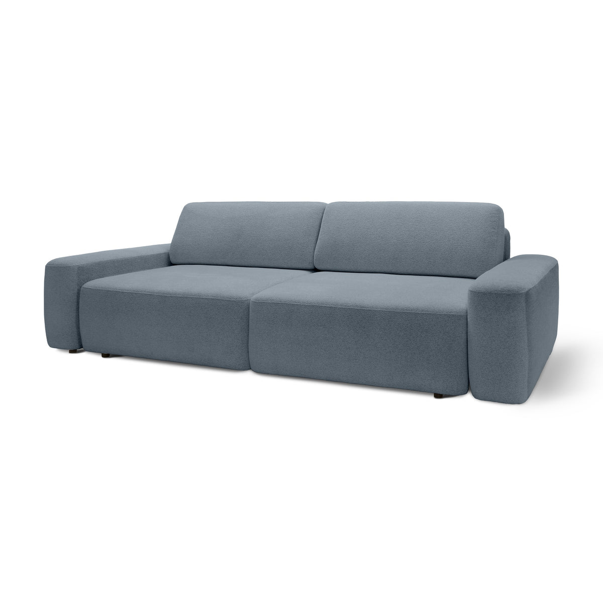 Bamby Sofa Bed 200x136 cm with Storage, DL Mechanism – Misty Steel (RAVEN 10)