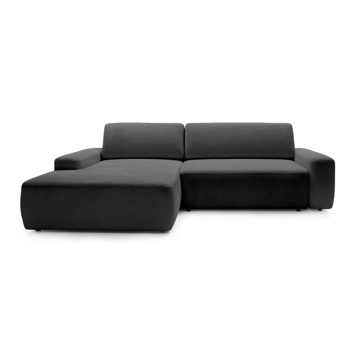 Bamby 3 Seater Corner Sofa Bed 125x210, Modern Style – Left-hand, Ash Granite (RAVEN 13)