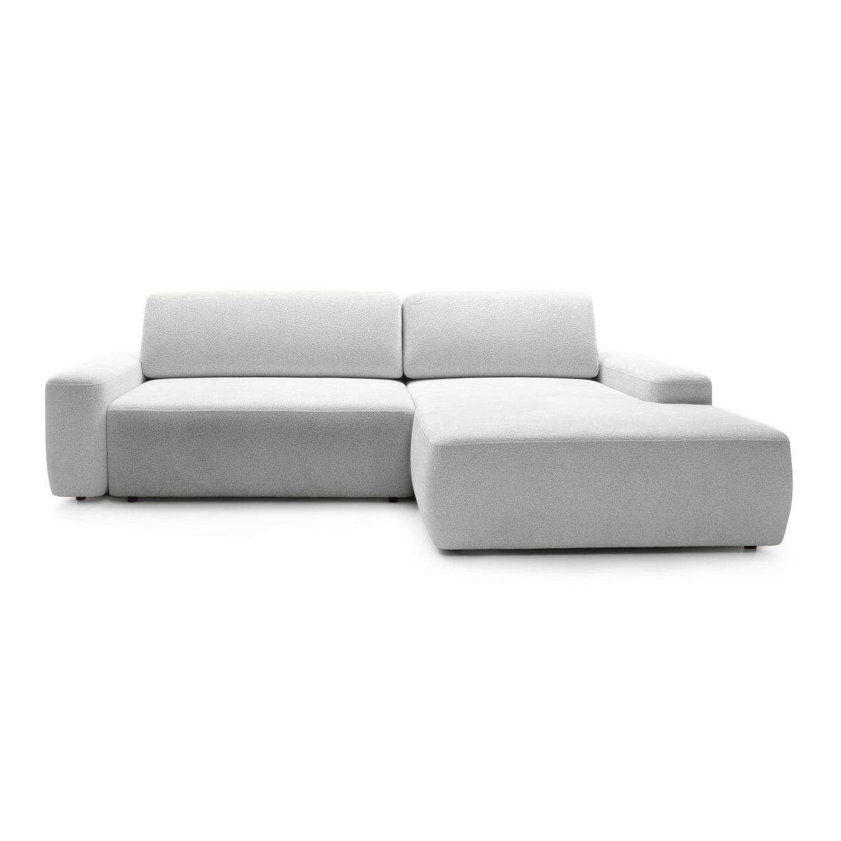 Bamby 3 Seater Corner Sofa Bed 125x210, Modern Style – Right-hand, Morning Dew (RAVEN 21)