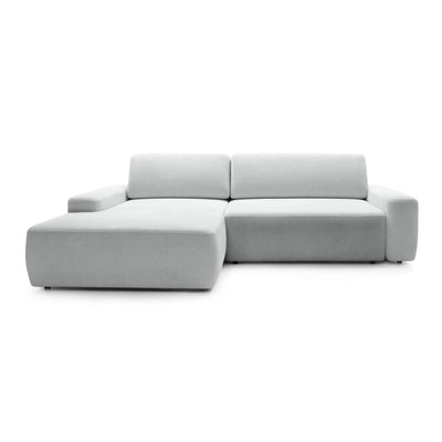 Bamby 3 Seater Corner Sofa Bed 125x210, Modern Style – Left-hand, Silvery Mist (RAVEN 22)