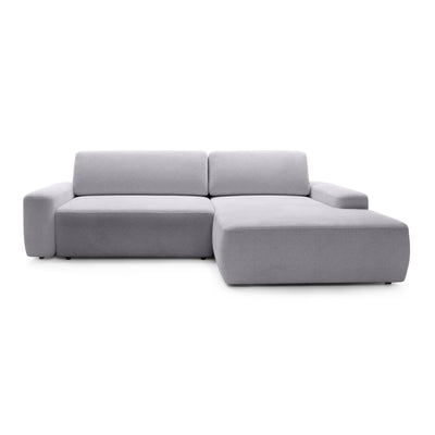 Bamby 3 Seater Corner Sofa Bed 125x210, Modern Style – Right-hand, Gray Opal (RAVEN 06)