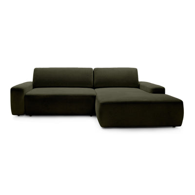 Bamby 3 Seater Corner Sofa Bed 125x210, Modern Style – Right-hand, Roasted Coffee (RAVEN 78)