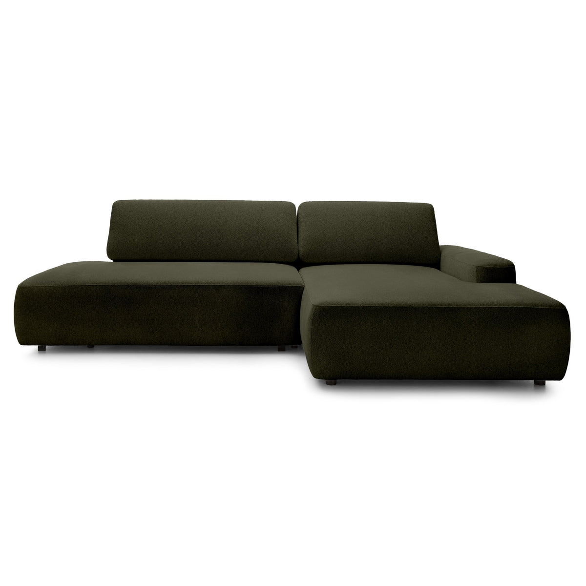 Bamby 4 Seater Corner Sofa Bed 125x210, Japandi Style – Right-hand, Roasted Coffee (RAVEN 78)