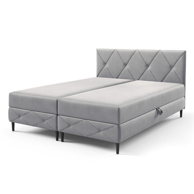 Wianec Continental Divan Bed with Storage, Classic Style – Platinum Gray (ROUGE 14), 200