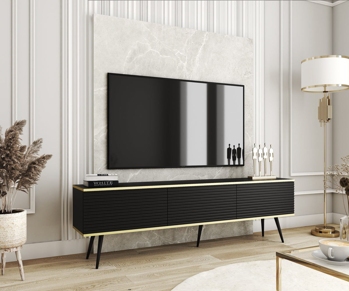 Meva TV Unit 175x30 with Gold Accents – photo 15