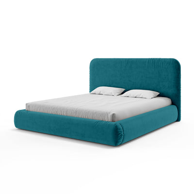 Paries Upholstered Ottoman Bed with Storage, Modern Organic Style – 180x200, Emerald Stream (SALVADOR 06)