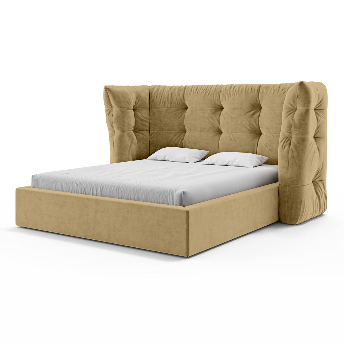 Diara Tufted Upholstered Ottoman Bed with Storage, Glamour Style – photo 11