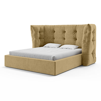 Diara Tufted Upholstered Ottoman Bed with Storage, Glamour Style – photo 11