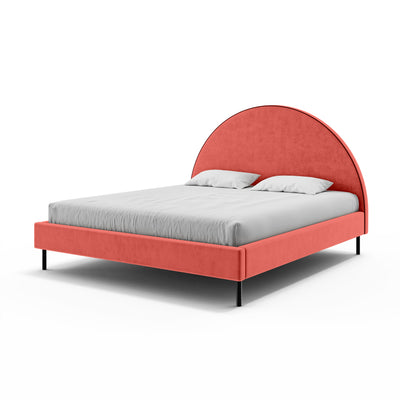 Zora Upholstered Ottoman Bed with a Semicircular Headboard and Storage, Soft Modern Style – photo 22