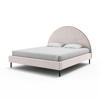 Zora Upholstered Ottoman Bed with a Semicircular Headboard and Storage, Soft Modern Style – photo 23