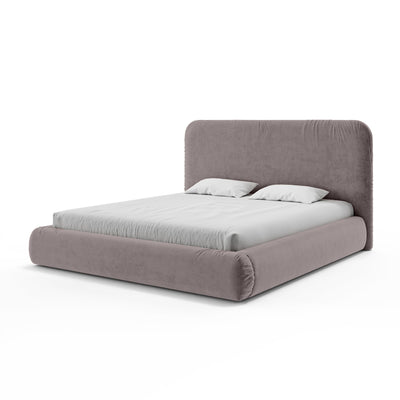 Paries Upholstered Ottoman Bed with Storage, Modern Organic Style – 180x200, Pumice Gray (SALVADOR 18)