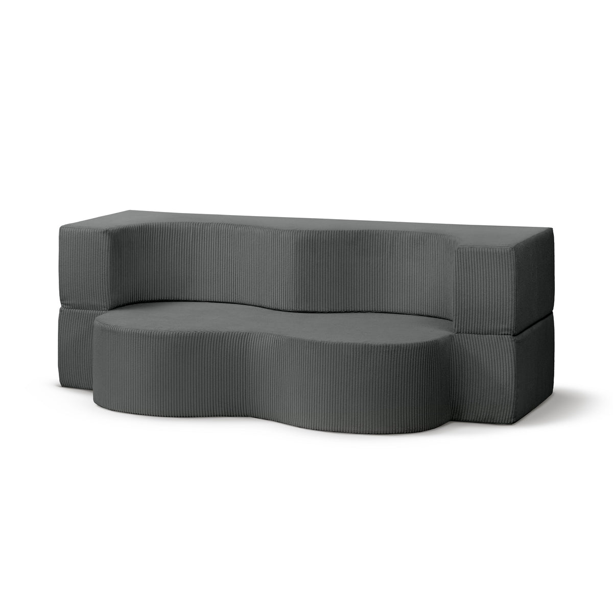 Kamelia Freestanding Foam Sofa Bed 200 cm, Japandi Style – Zinc (POSO 115)