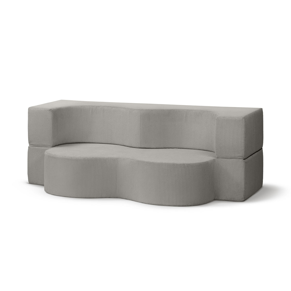 Kamelia Freestanding Foam Sofa Bed 200 cm, Japandi Style – Ash White (POSO 110)