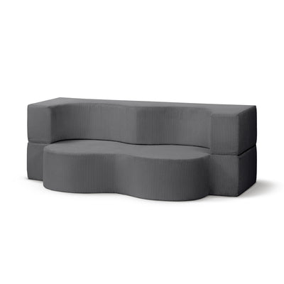 Kamelia Freestanding Foam Sofa Bed 200 cm, Japandi Style – Steel Bronze (POSO 22)