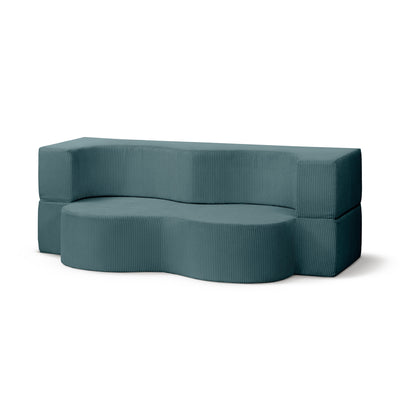 Kamelia Freestanding Foam Sofa Bed 200 cm, Japandi Style – Deep Graphite (POSO 125)