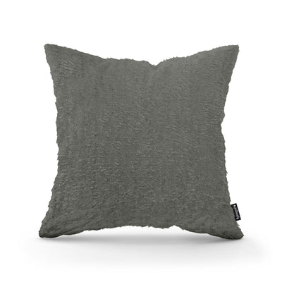 Plush Decorative Cushion 45x45 cm, Glamour Style – 100% PES Plush, Soft Texture – Ash Green (SORRISO 02)