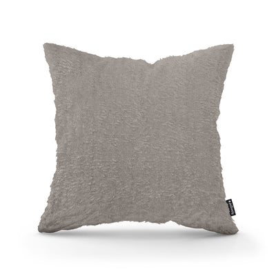 Plush Decorative Cushion 45x45 cm, Glamour Style – 100% PES Plush, Soft Texture – Sand Gray (SORRISO 05)