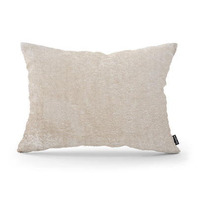Plush Decorative Cushion 40x55 cm, Glamour Style – Parchment Beige (SORRISO 06)