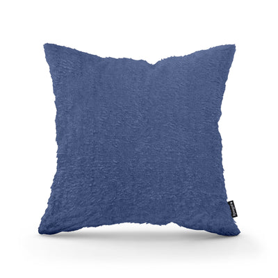 Plush Decorative Cushion 45x45 cm, Glamour Style – 100% PES Plush, Soft Texture – Ink Current (SORRISO 15)
