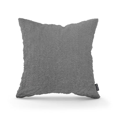 Plush Decorative Cushion 45x45 cm, Glamour Style – 100% PES Plush, Soft Texture – Graphite Dust (SORRISO 19)