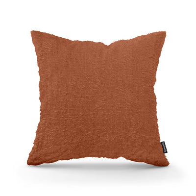 Plush Decorative Cushion 45x45 cm, Glamour Style – 100% PES Plush, Soft Texture – Brick Matte (SORRISO 24)