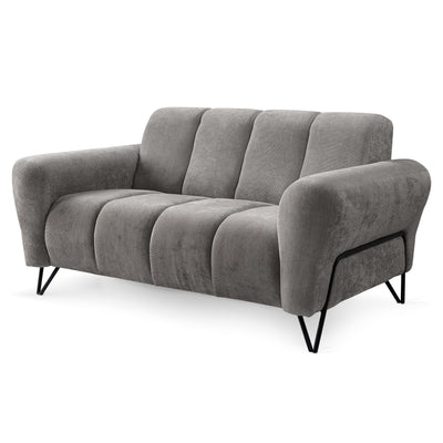 Nellia 2 Seater Sofa for Living Room, Soft Style, Storm Fabric – Stone Beige (STORM 85)