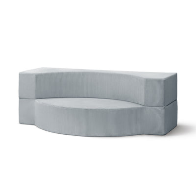 Lunaria Modular Foam Sofa Bed 200 cm, Japandi Style – Gray Bamboo (POSO 55)