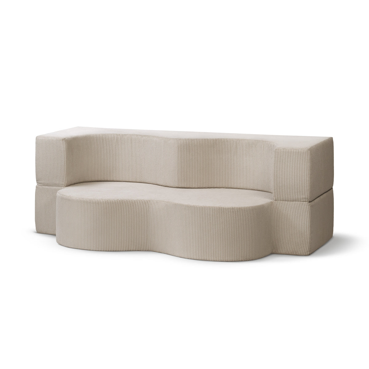 Kamelia Freestanding Foam Sofa Bed 200 cm, Japandi Style – Sand Stone (POSO 02)