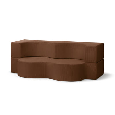 Kamelia Freestanding Foam Sofa Bed 200 cm, Japandi Style – Espresso (POSO 39)