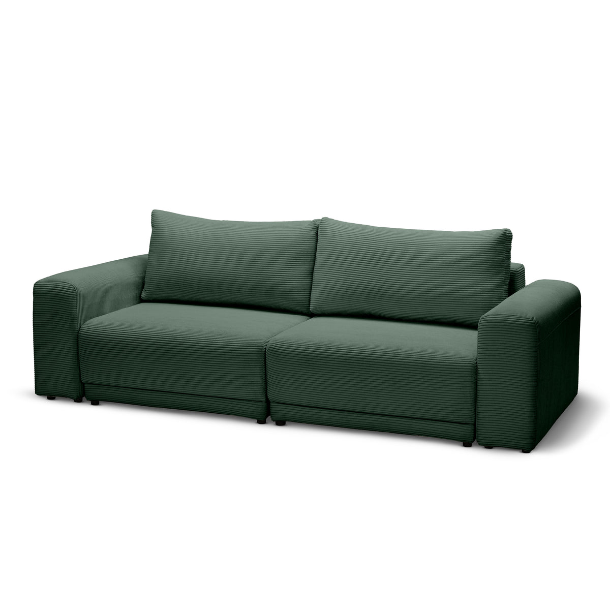 Zoria Sofa Bed 145 × 203 with Storage, Modern Style – Forest Green (POSO 14)