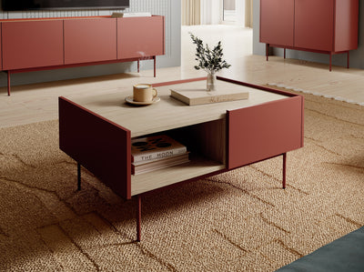 Bema Coffee Table 97x45 cm in Modern Style with Drawer and Shelf – photo 10