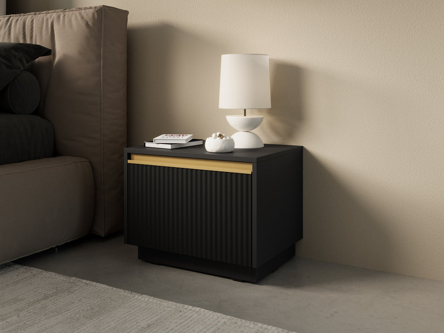 Westa Bedside Table 54x42 cm, Glamour Style – photo 12