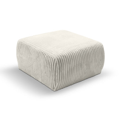Alloro Upholstered Pouffe 82x41, Vintage Style – Cream Fluff (TILIA 03)