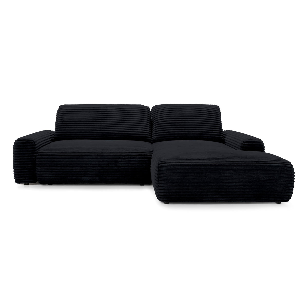Dori Corner Sofa Bed with Storage 125x200, Modern Style – Right-sided, Charcoal Velvet (TILIA 100)