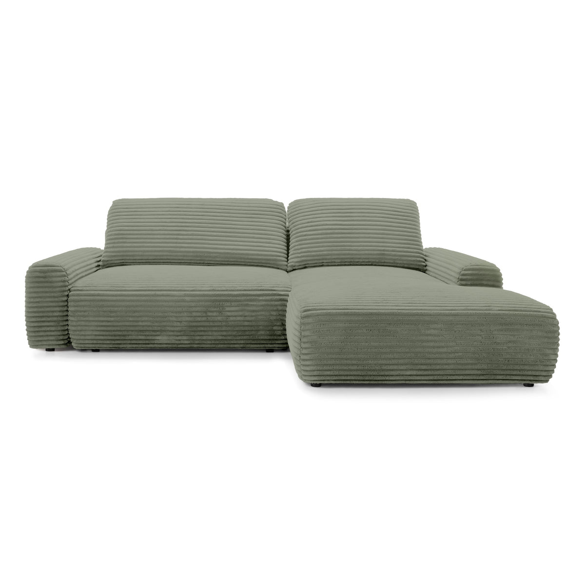 Dori Corner Sofa Bed with Storage 125x200, Modern Style – Right-sided, Stone Sage (TILIA 37)
