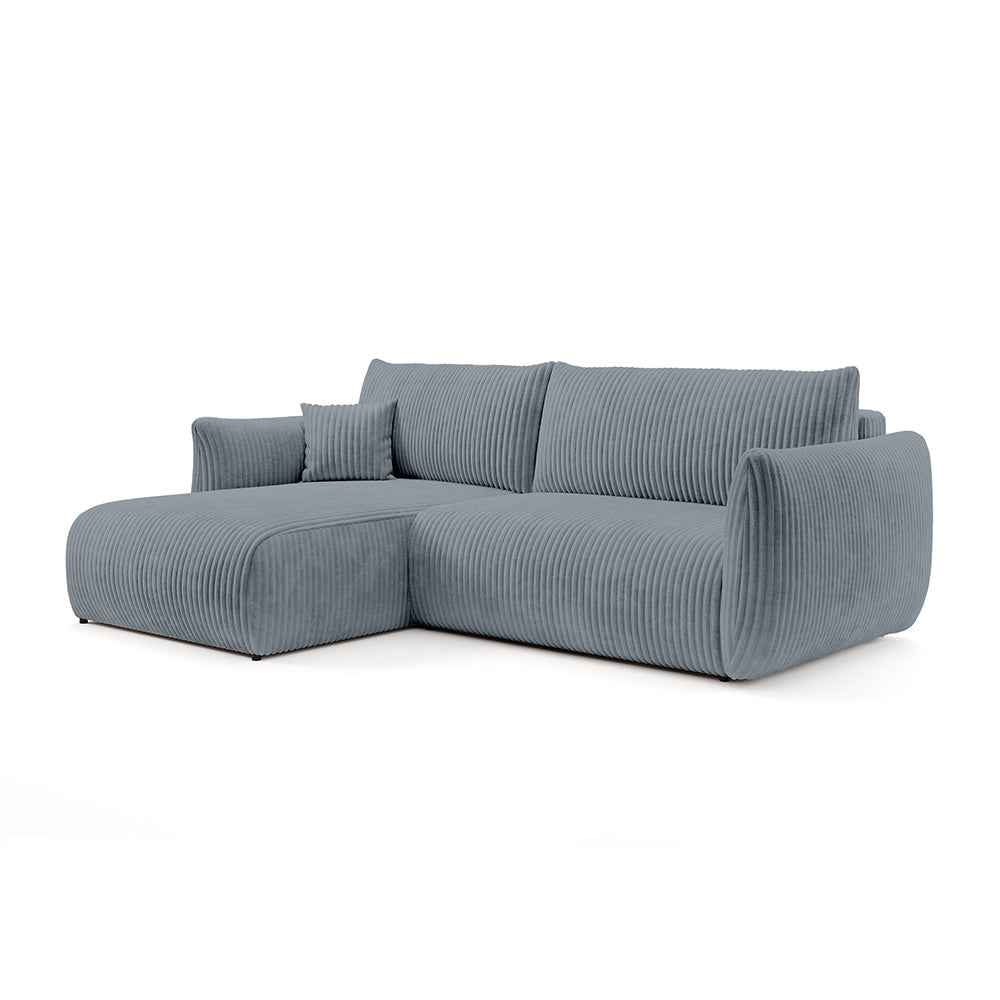 Alloro Corner Sofa Bed 257 cm, Modern Style – Left-sided, Morning Graphite (TILIA 85)
