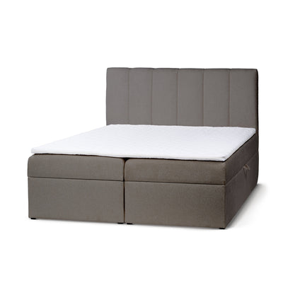 Stavy Continental Divan Bed with Topper and Storage, Scandinavian Style – Earthy Brown (TORO 35), 200