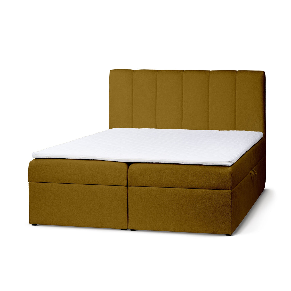 Stavy Continental Divan Bed with Topper and Storage, Scandinavian Style – Golden Honey (TORO 85), 200