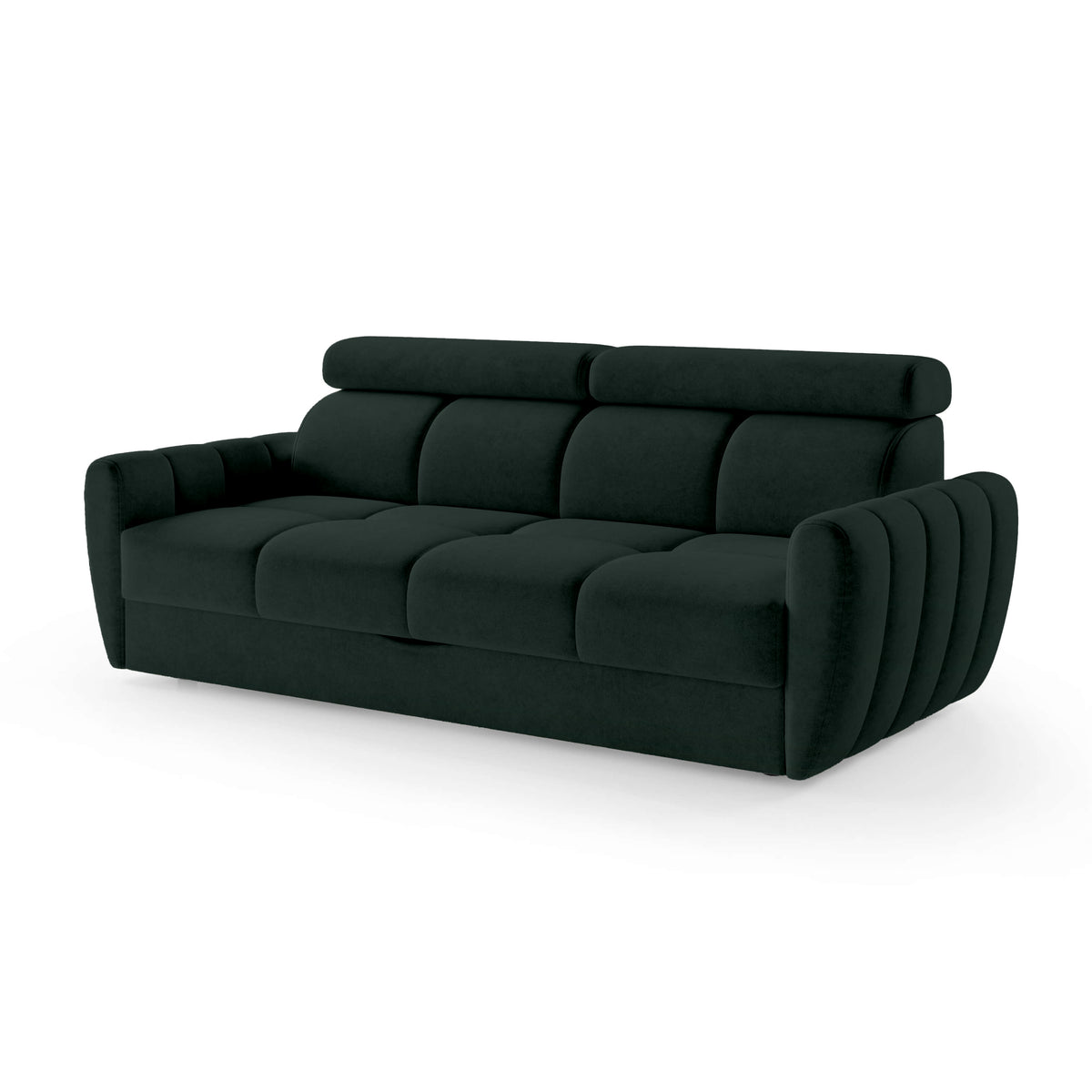 Franec 3 Seater Sofa Bed 227 cm, Minimalist Style – Black Fern (CLOUD 38)
