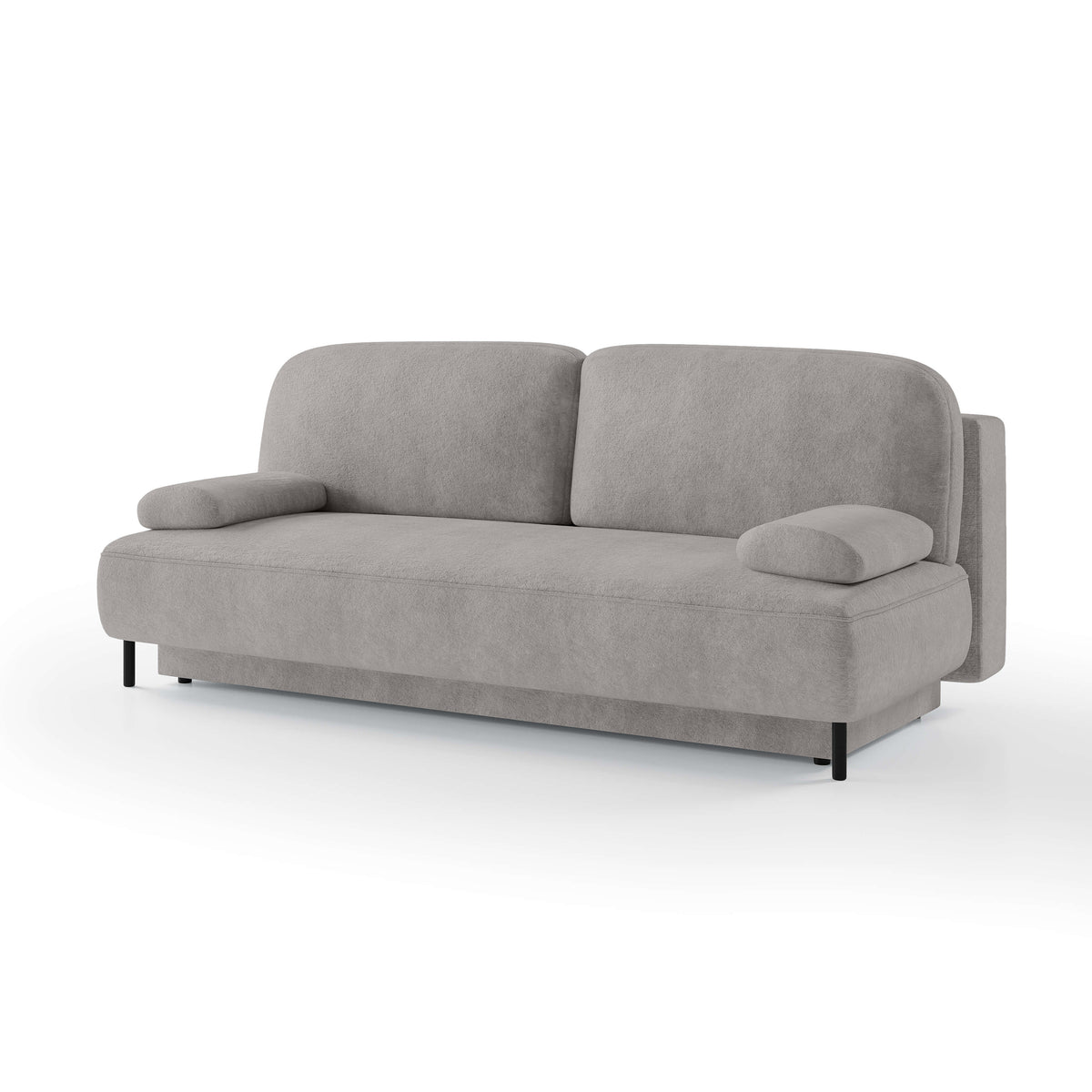 Tola 2 Seater Sofa Bed 140x200 with Storage, Modern Style – Ash Mirror (PERFECT HARMONY 80)